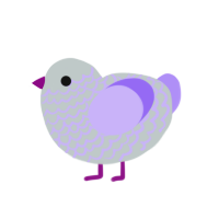 (unnamed), a silver and lilac chicken with a lace pattern