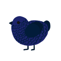 TWIN BABY 3, a navy and tumblr chicken with a lace pattern