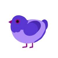 (unnamed), a lilac and indigo chicken with a head pattern
