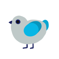 (unnamed), a silver and cerulean chicken