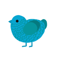 (unnamed), a cerulean and teal chicken with a lace pattern