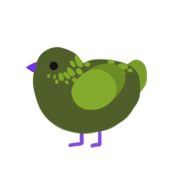 (unnamed), a olive and chartreuse chicken with a neck-speckle pattern
