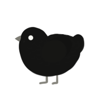 (unnamed), a black chicken with a half-lace pattern