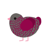 (unnamed), a grey and maroon chicken with a lace pattern