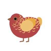 (unnamed), a red and honey chicken with a half-lace pattern