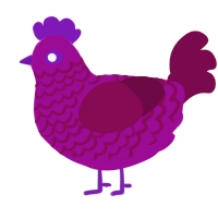 (unnamed), a plum and wine chicken with a lace pattern