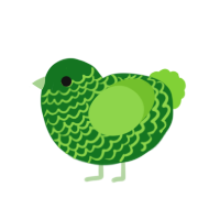 (unnamed), a leaf and grass chicken with a lace pattern