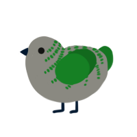 raptor, a ash and leaf chicken with a half-bar pattern