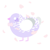 Lavender, a lilac and silver chicken with a half-lace pattern