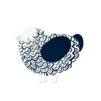 (unnamed), a white and tumblr chicken with a double-lace pattern