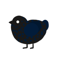 sable xyx, a sable and tumblr chicken with a speckle pattern