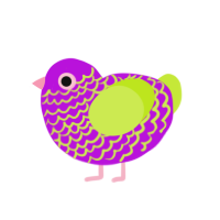 (unnamed), a amethyst and lime chicken with a lace pattern
