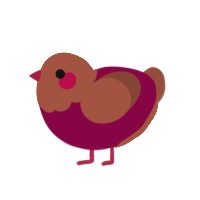 Cherry, a maroon and russet chicken with a head pattern