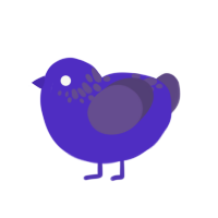 (unnamed), a indigo and overcast chicken with a neck-speckle pattern