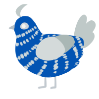 (unnamed), a ultramarine and silver chicken with a bar pattern