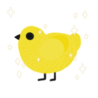 Wet floor sign, a yellow chicken with a lace pattern