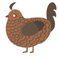 (unnamed), a brown and bark chicken with a lace pattern