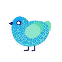 Tides, a sky and mint chicken with a double-lace pattern