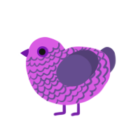 Bleh, a orchid and overcast chicken with a lace pattern