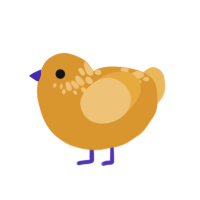 Pumpkin, a orange and honey chicken with a neck-speckle pattern