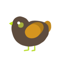 Hadir, a bark and ochre chicken