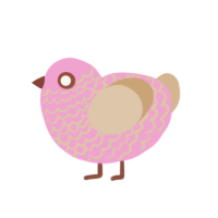 (unnamed), a pink and beige chicken with a lace pattern