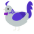 Foggy, a silver and indigo chicken with a neck-speckle pattern