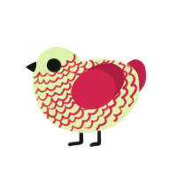 (unnamed), a apple and crimson chicken with a lace pattern