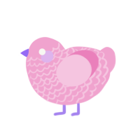 (unnamed), a pink chicken with a lace pattern