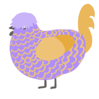 (unnamed), a lilac and honey chicken with a lace pattern