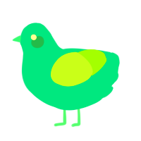 Rockgrub, a cerulean and grass chicken