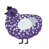 Kanamafu, a overcast and mist chicken with a speckle pattern