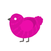 (unnamed), a fuchsia chicken with a bar pattern
