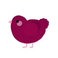 Light of Passion, a maroon chicken with a lace pattern