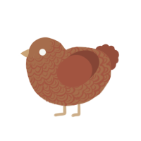 (unnamed), a brown and russet chicken with a double-lace pattern