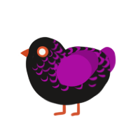 (unnamed), a sable and plum chicken with a half-lace pattern