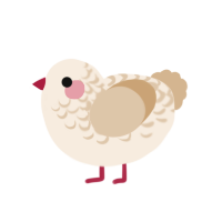 (unnamed), a cream and beige chicken with a half-lace pattern