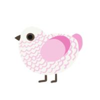 (unnamed), a white and pink chicken with a lace pattern