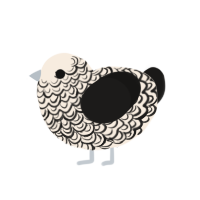 (unnamed), a cream and sable chicken with a double-lace pattern
