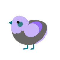 (unnamed), a grey and lilac chicken with a head pattern