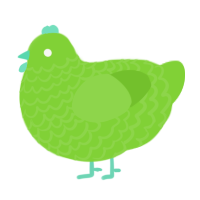 (unnamed), a grass chicken with a lace pattern