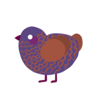 Hypengyophobia, a overcast and russet chicken with a lace pattern
