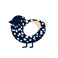 Blueberries n Cream, a tumblr and cream chicken with a speckle pattern