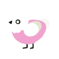 (unnamed), a pink and white chicken with a head pattern