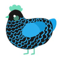 (unnamed), a sable and sky chicken with a lace pattern