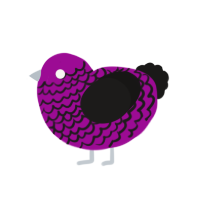 (unnamed), a plum and sable chicken with a lace pattern