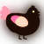 A black and lavender chicken