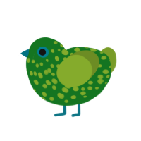 (unnamed), a leaf and chartreuse chicken with a speckle pattern