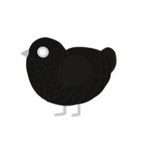 (unnamed), a black and sable chicken with a lace pattern