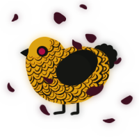 werewolf, a orange and black chicken with a double-lace pattern
